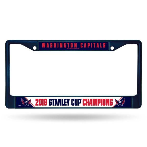 Washington Capitals Stanley Cup Champions Chrome License Plate Frame NHL