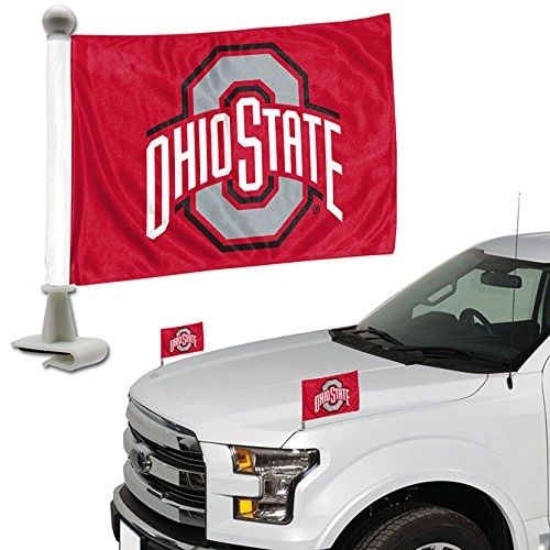 Ohio State Buckeyes Team Logo Ambassador Car Flag Set NCAA