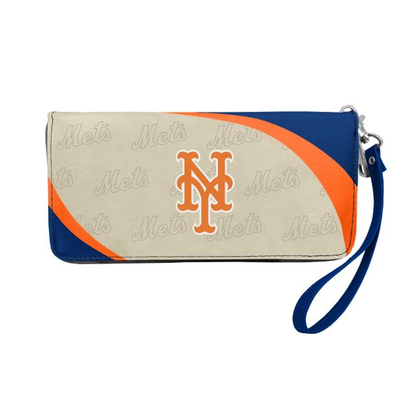 New York Mets Team Logo Women's Zip Organizer Wristlet Wallet MLB