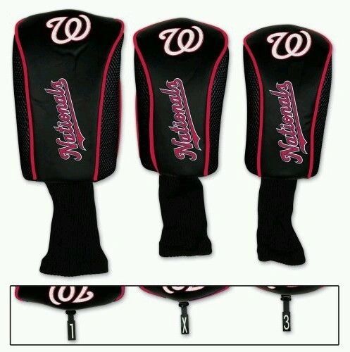 Washington Nationals Golf Club Covers Headcovers 3 pack MLB Licensed