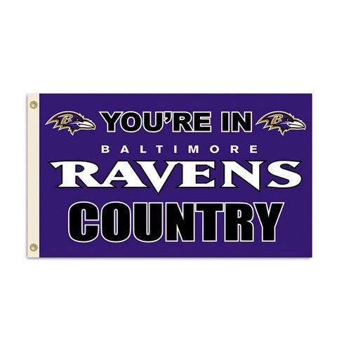 Baltimore Ravens You're In Country Banner Flag 3' x 5' NFL Licensed