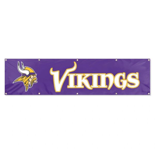 Minnesota Vikings 2' x 8' Wall Banner Flag NFL Licensed