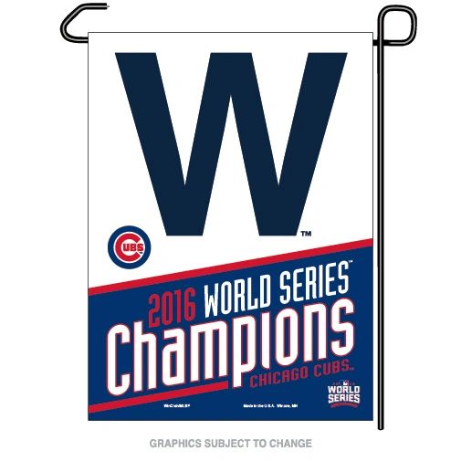Chicago Cubs 2016 World Series Champions Garden Flag 12" x 18"