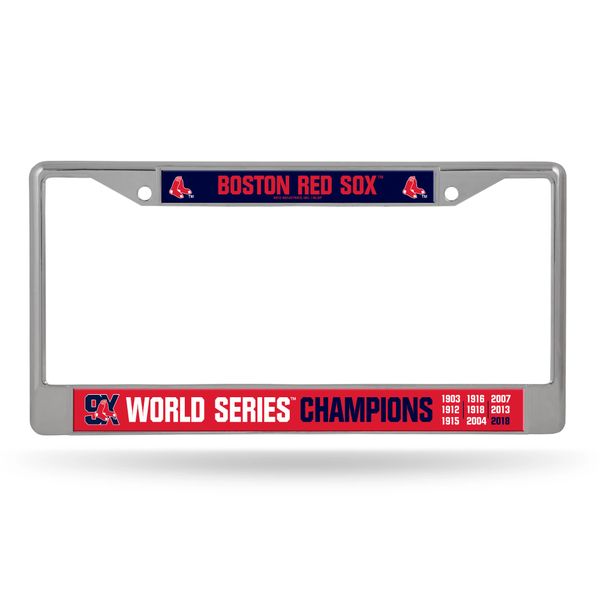 Boston Red Sox 9X World Series Champions License Plate Frame MLB