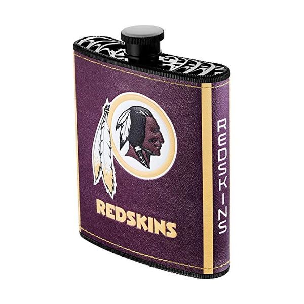 Washington Redskins NFL Plastic Hip Flask w/ Team Colors and Logo