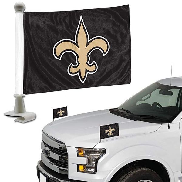 New Orleans Saints Team Logo Ambassador Car Flag Set NFL