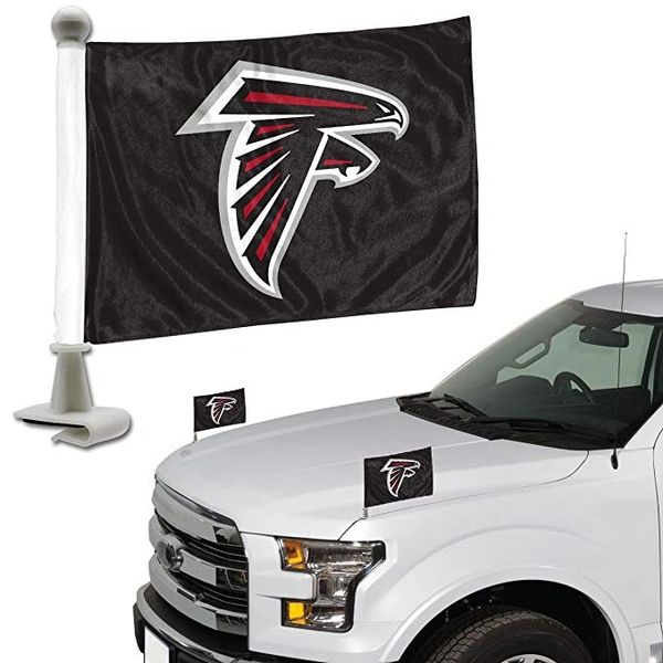 Atlanta Falcons Team Logo Ambassador Car Flag Set NFL