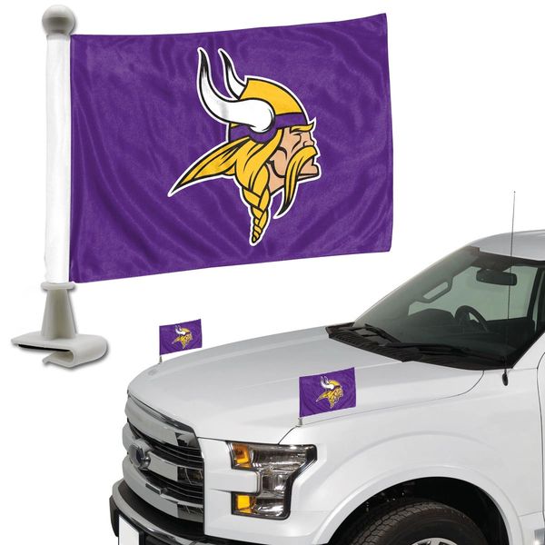 Minnesota Vikings Team Logo Ambassador Car Flag Set NFL