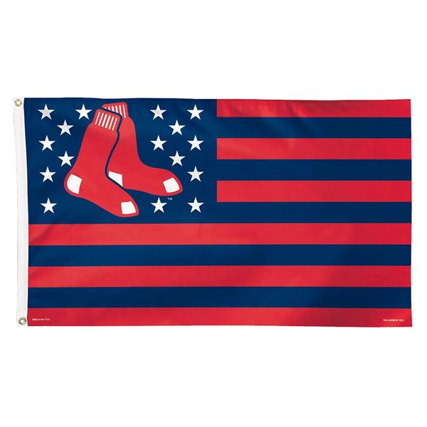 Boston Red Sox Stars and Stripes Wall Banner Flag 3' x 5'