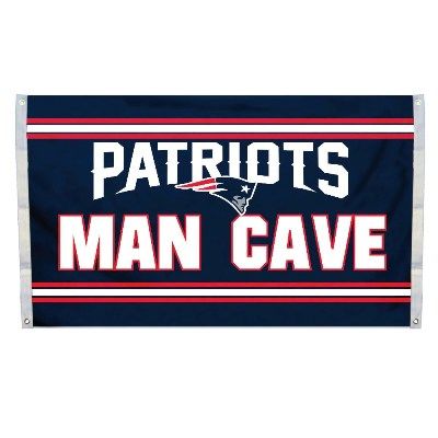 New England Patriots "Man Cave" 3' x 5' Banner Flag NFL Licensed