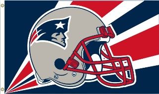 New England Patriots Team Helmet Banner Flag 3'x5' NFL Licensed