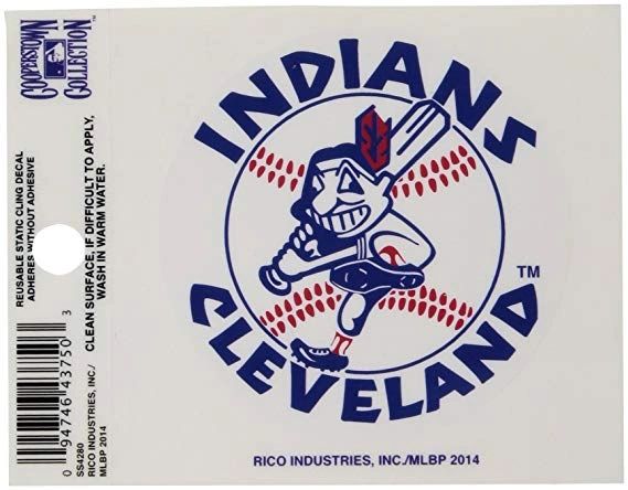 Cleveland Indians Chief Wahoo Static Cling 1970 Cooperstown