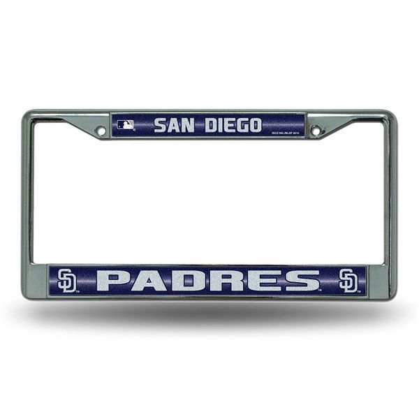 San Diego Padres Chrome Bling License Plate Frame MLB Licensed