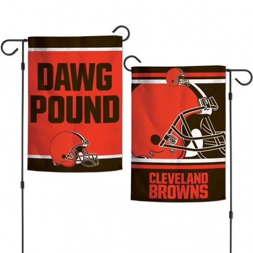 Cleveland Browns DAWG POUND 2 Sided Garden Flag 12" x 18"