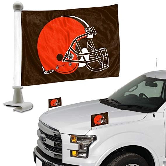 Cleveland Browns Team Logo Ambassador Car Flag Set NFL