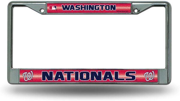 Washington Nationals Chrome Bling License Plate Frame MLB Licensed