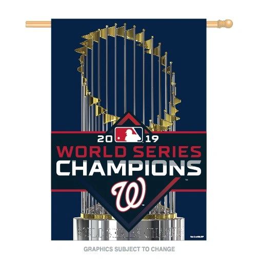 Washington Nationals World Series Champions Vertical Flag 28" x 40"
