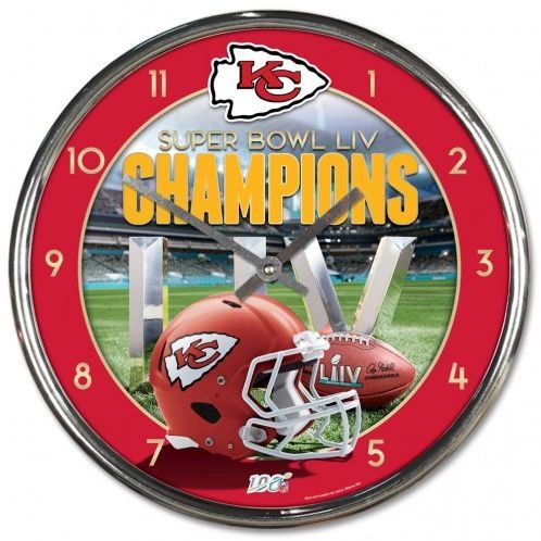 Kansas City Chiefs Super Bowl LIV Champions Wall Clock NFL Licensed