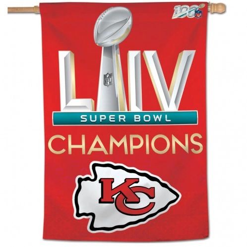 Kansas City Chiefs Super Bowl LIV Champions Vertical Flag 28" x 40"