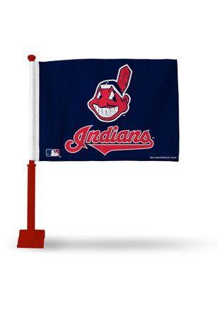 Cleveland Indians Chief Wahoo Car Flag MLB