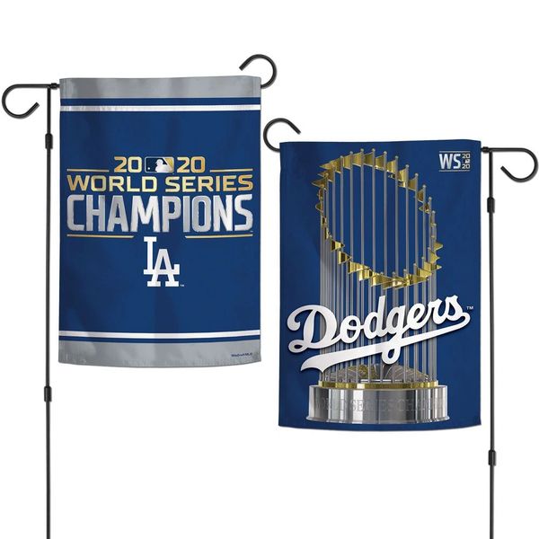 Los Angeles Dodgers 2020 World Series Champions 2 Sided Garden Flag