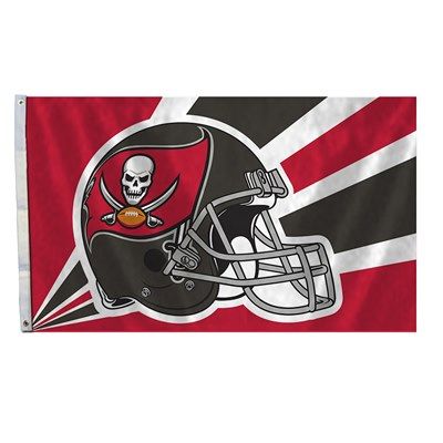 Tampa Bay Buccaneers Team Helmet Banner Flag 3'x5' NFL Licensed