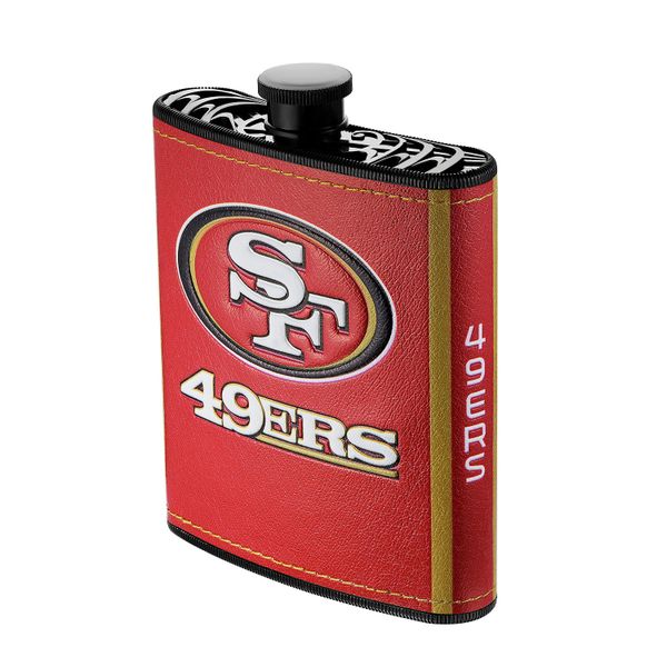 San Francisco 49ers NFL Plastic Hip Flask w/ Team Colors and Logo