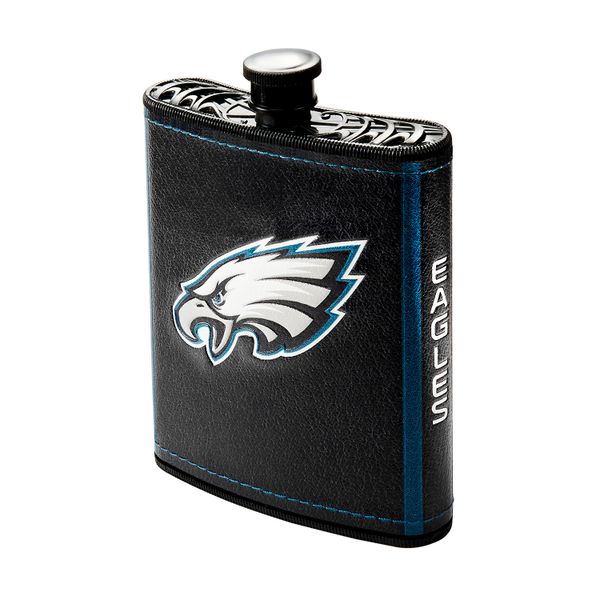 Philadelphia Eagles NFL Plastic Hip Flask w/ Team Colors and Logo