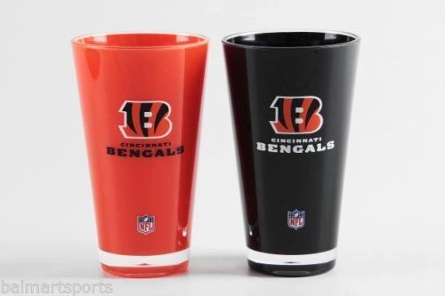 Cincinnati Bengals Insulated Tumbler Cup 2 Pack 20oz. "On Field Colors" NFL Licensed
