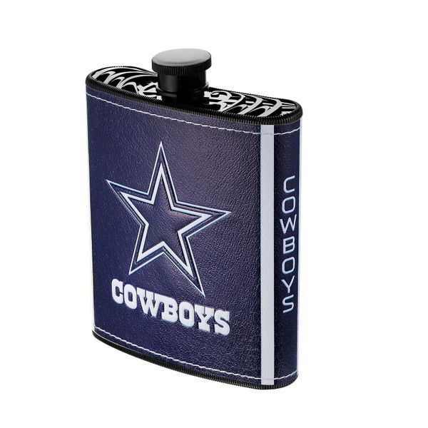 Dallas Cowboys NFL Plastic Hip Flask w/ Team Colors and Logo
