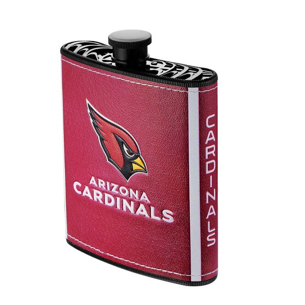 Arizona Cardinals Plastic Hip Flask w/ Team Colors and Logo