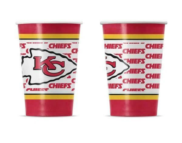 Kansas City Chiefs 10 Pack Disposable Paper Cups NFL