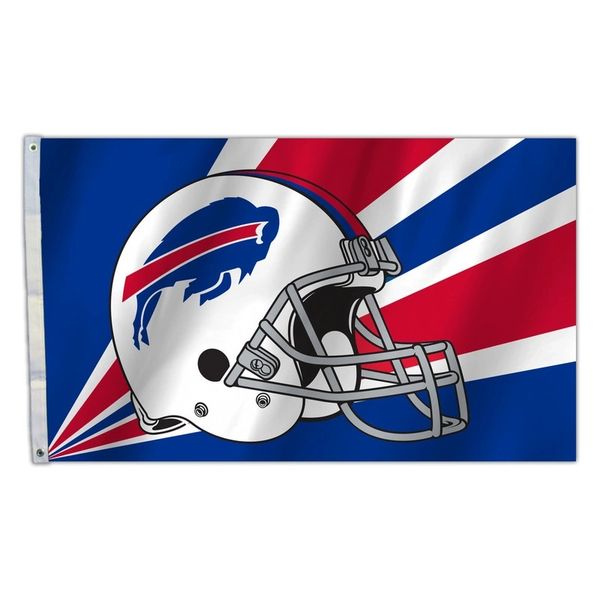 Buffalo Bills Team Helmet Banner Flag 3'x5' NFL Licensed