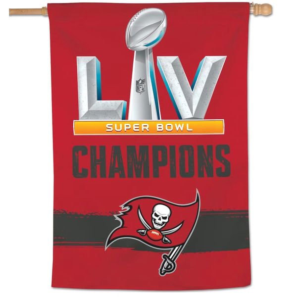 Tampa Bay Buccaneers Super Bowl LV Champions Vertical Flag 28" x 40"