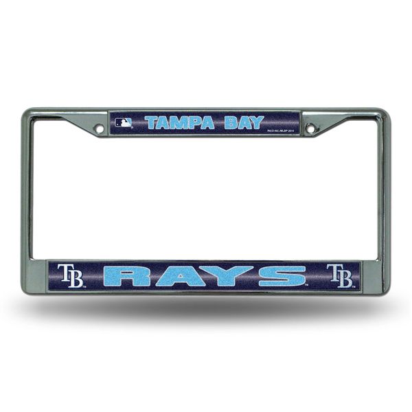 Tampa Bay Rays Chrome Bling License Plate Frame MLB Licensed