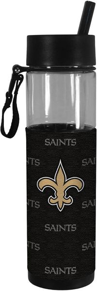 New Orleans Saints Slim Water Bottle 24oz. w/ Neoprene Wrap