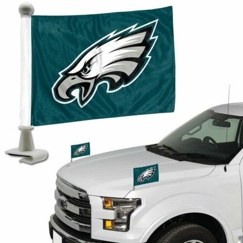 Philadelphia Eagles Team Logo Ambassador Car Flag Set NFL