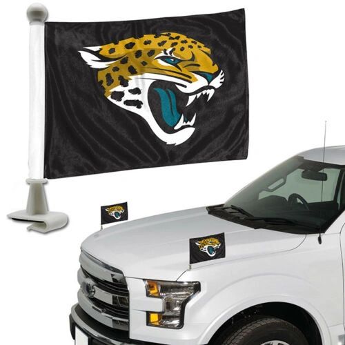 Jacksonville Jaguars Team Logo Ambassador Car Flag Set NFL