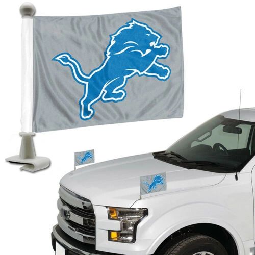 Detroit Lions Team Logo Ambassador Car Flag Set NFL