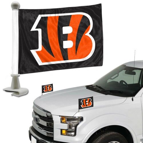 Cincinnati Bengals Team Logo Ambassador Car Flag Set NFL