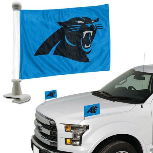 Carolina Panthers Team Logo Ambassador Car Flag Set NFL