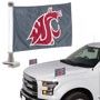 Washington State Cougars Team Logo Ambassador Car Flag Set NCAA
