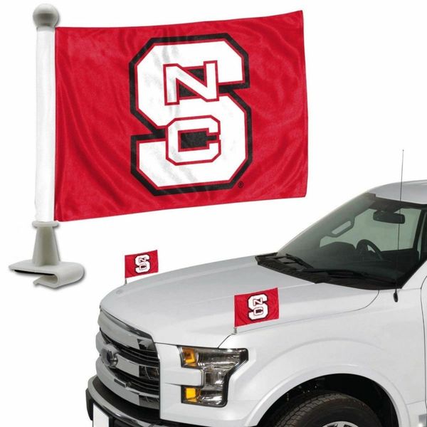 NC State Wolfpack Team Logo Ambassador Car Flag Set NCAA