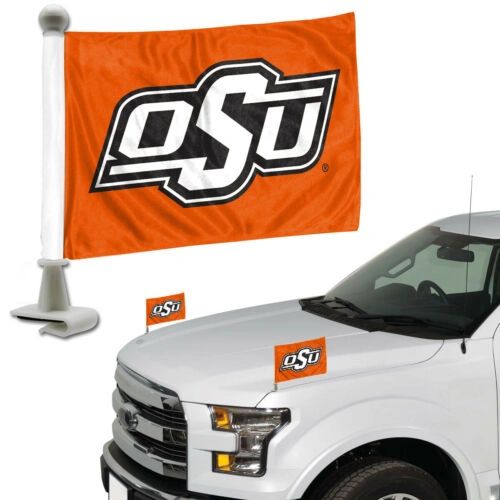 Oklahoma State Cowboys Team Logo Ambassador Car Flag Set NCAA