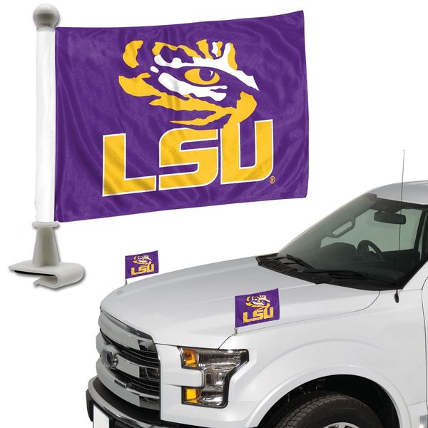 LSU Tigers Team Logo Ambassador Car Flag Set NCAA