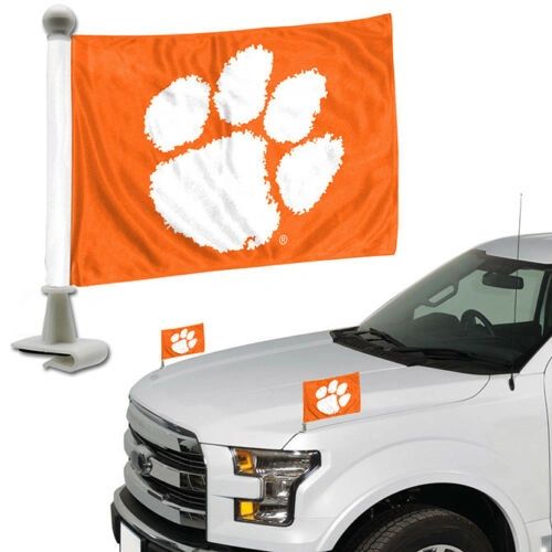 Clemson Tigers Team Logo Ambassador Car Flag Set NCAA