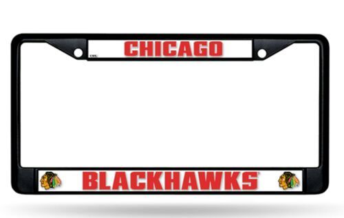Chicago Black Hawks Chrome Metal License Plate Frame NHL