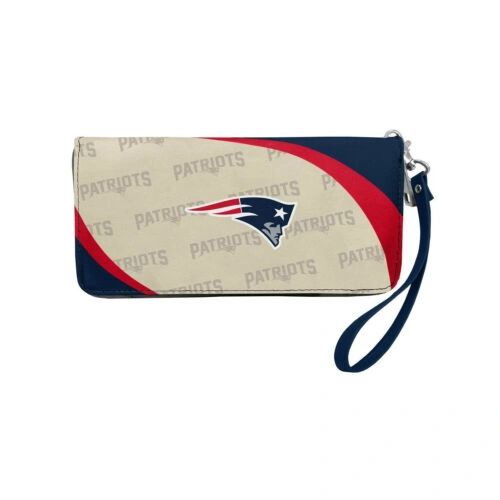 New England Patriots Team Logo Women's Zip Organizer Wristlet Wallet NFL
