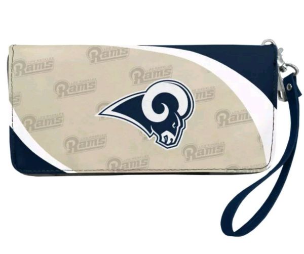 Los Angeles Rams Team Logo Women's Zip Organizer Wristlet Wallet NFL