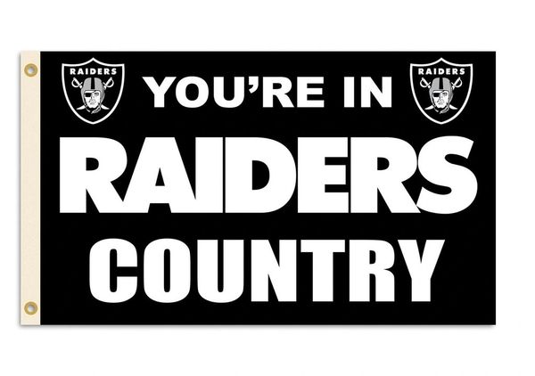 Oakland Raiders You're In Country Banner Flag 3' x 5' NFL Licensed